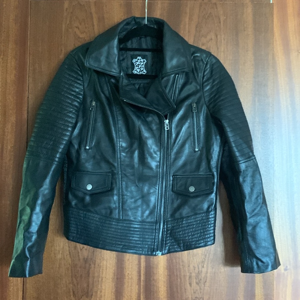 Angel Jackets Real Leather Classic Moto Biker Jacket